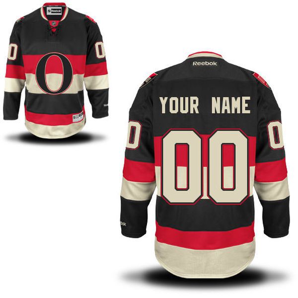 Reebok Ottawa Senators Men Premier Alternate Custom NHL Jersey - Black